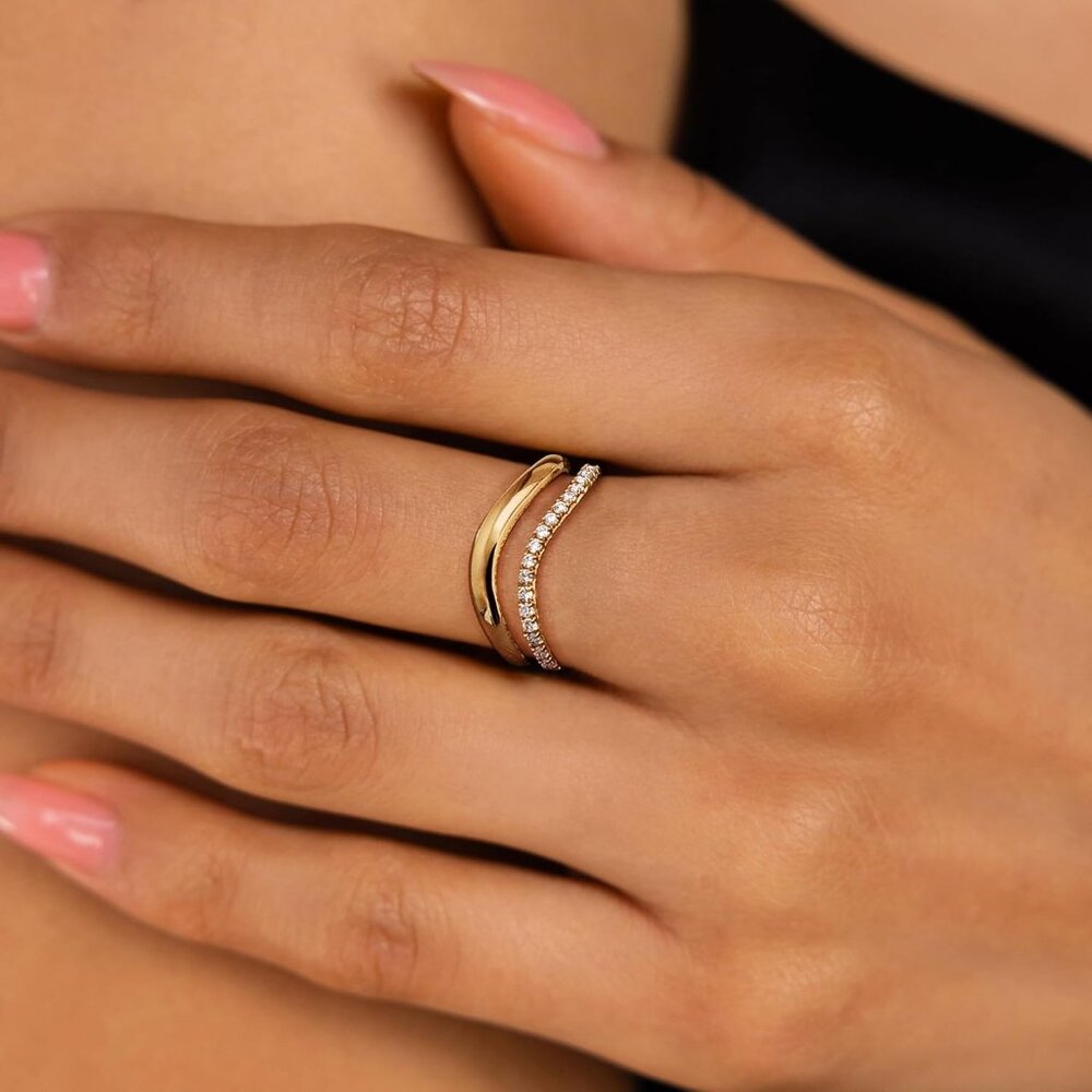 Versatile Chunky Gold Stackable Rings For Women -… - image 2